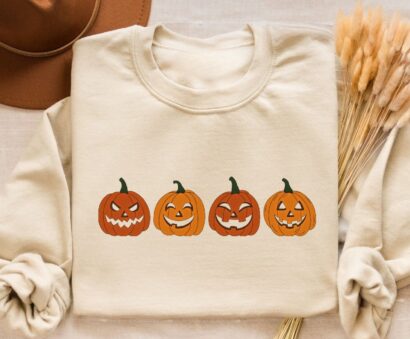 Pumpkin Sweatshirt, Halloween Sweatshirt, Halloween Shirt, Halloween Sweater