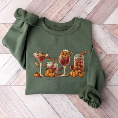 Wine Fall Sweatshirt, Halloween Wine Shirt, Pumpkin Drink T Shirt