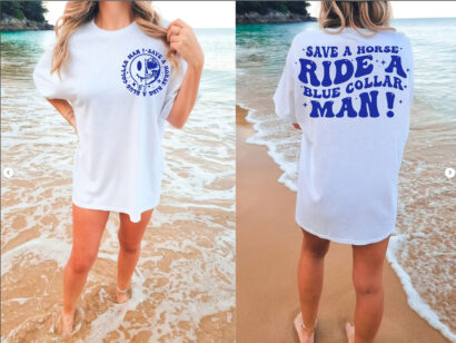 Ride A Blue Collar Man Tee, Blue Collar Tshirt, Save A Horse Tee, Ride A Blue Collar Man Shirt, Adult Humor Shirt