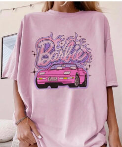 Barbie Car tshier, Barbie Glitter Car Boyfriend Shirt, Barbie Movie 2023 shirt