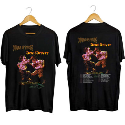 Cradle of Filth and DevilDriver tour Shirt, Double Trouble Live US Co-Headline Tour 2023 Shirt