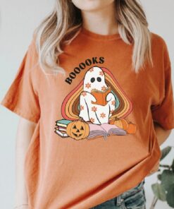 Ghost Books T-shirt, Funny Halloween shirt, Halloween Gift for Teacher