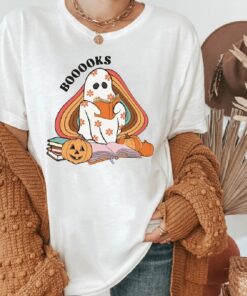 Ghost Books T-shirt, Funny Halloween shirt, Halloween Gift for Teacher