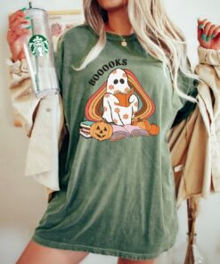 Ghost Books T-shirt, Funny Halloween shirt, Halloween Gift for Teacher