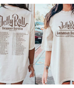 Jelly Roll 2023 tour shirt, Jelly Roll Backroad Baptism 2023 Tour shirt