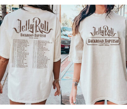 Jelly Roll 2023 tour shirt, Jelly Roll Backroad Baptism 2023 Tour shirt