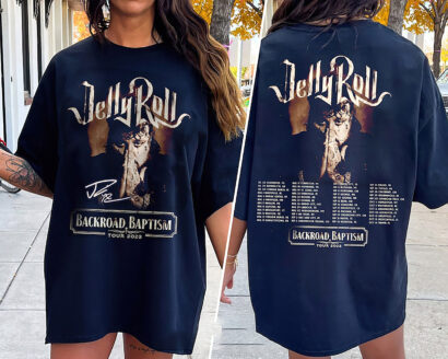 Jelly Roll tour Shirt, Jelly Backroad Baptism 2023 Tour Tshirt