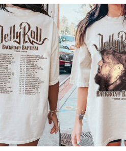 Jelly Roll tour shirt, Jelly Roll Backroad Baptism 2023 Tour TShirt