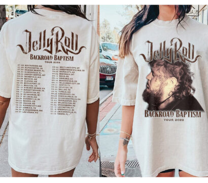 Jelly Roll tour shirt, Jelly Roll Backroad Baptism 2023 Tour TShirt