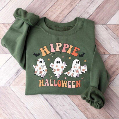 Ghost Halloween Sweatshirt, Happy Halloween Shirt, Fall Sweatshirt