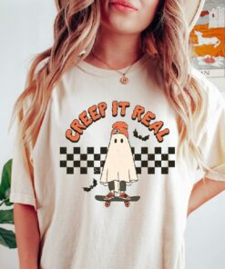 Creep It Real Shirt, Ghost Halloween Shirt, Trendy Retro Fall Shirt