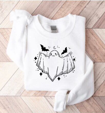 Cute Ghost Halloween Sweatshirt, Halloween Ghost Sweater