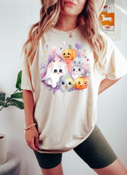 Cute Kawaii Halloween Shirt, Cute Kawaii Clothes, Pumpkin Gifts