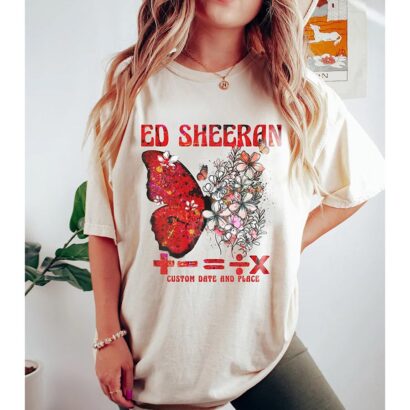 Ed Tour Custom Butterfly Shirt, Custom Mathematics Tour Shirt, Mathematics Tour Shirt, Butterfly Equals Tour Shirt