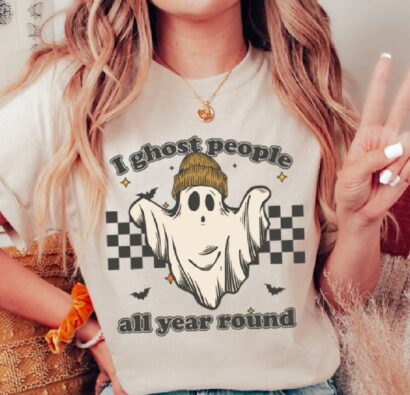 Funny Ghost Shirt, Sweatshirt For Fall, Cute Halloween Tee, Halloween Graphic Tee