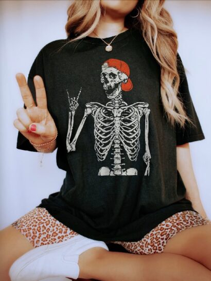 Skeleton Halloween Shirt, Funny Skeleton Tee