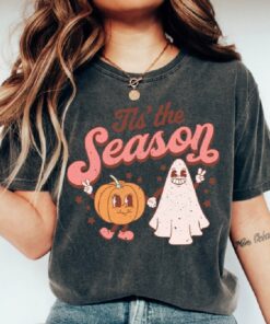 Tis The Season Shirt, Pumpkin Halloween Shirt For Women