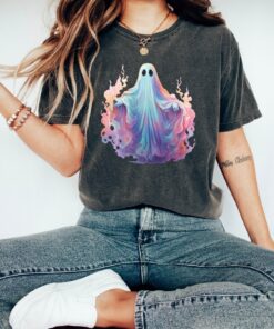 Halloween Ghost Shirt, Watercolor Ghost Tee