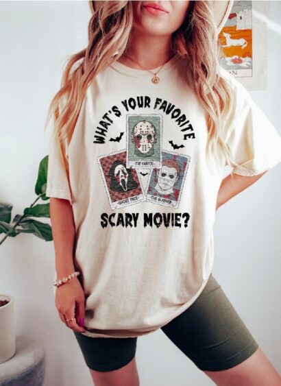 What's Your Favorite Scary Movie Shirt Halloween Horror Tee