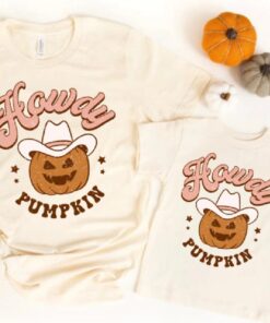 Howdy Pumpkin Halloween Shirt, Cute Women's Western Halloween Tee