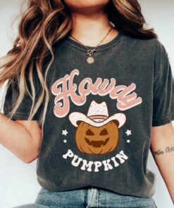 Howdy Pumpkin Halloween Shirt, Cute Women's Western Halloween Tee