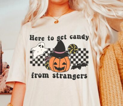 Trick Or Treat Halloween Shirt, Cute Pumpkin Tee