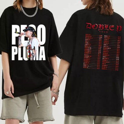 Peso Pluma tour 2023 Shirt, Peso Pluma Doble P Tour 2023 Shirt, Peso Pluma Shirt