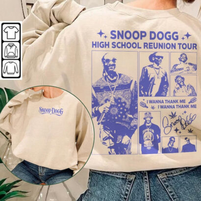 Snoop Dogg Rap Shirt Double Sided, Snoop Dogg High School Reunion Tour 2023 Sweatshirt