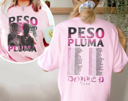 PINK SPIDER Peso Pluma Vintage Shirt,Peso Pluma Double P Tour 2023 Shirt