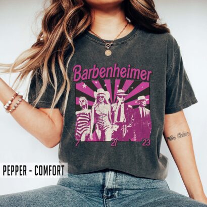 Barbenheimer Vintage Shirt Classique,Retro Barbenheimer Comfort Colors Shirt,Oppenheimer Shirt,Come on Baby Let's go Party Shirt