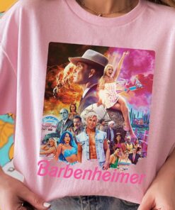 Retro Barbenheimer Shirts,Barb With Oppenheimer Shirts,Barb Oppenheimer Movie Shirts