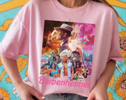 Retro Barbenheimer Shirts,Barb With Oppenheimer Shirts,Barb Oppenheimer Movie Shirts