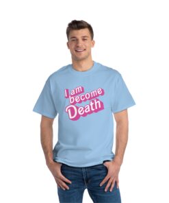 I am become Death in pink Beefy Shirt,Barbenheimer premiere Oppenheimer movie tee Destroyer of Worlds