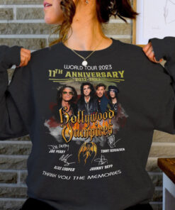 Hollywood shirt, Hollywood vampires tour 2023 shirt, World Tour 2023 11th Anniversary 2012 2023 Hollywood Vampires Shirt