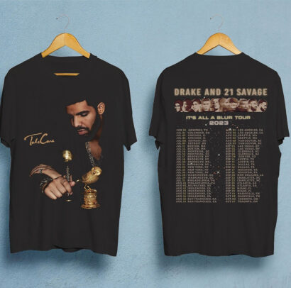 Drake It's All a Blur tour Shirt, Drake X 21 Savage tour 2023 Shirt, Drake tee