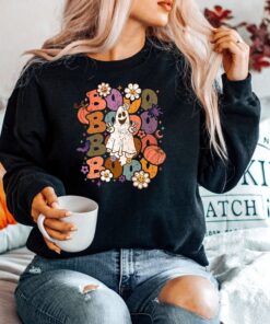 Boo Ghost Halloween Sweatshirt, Ghost Sweatshirt