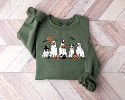 Retro Spooky Season, Halloween Dog Sweatshirt