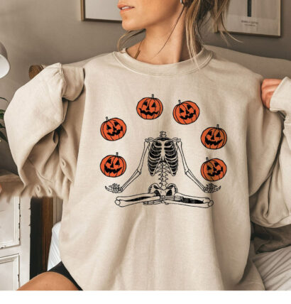 Pumpkin Halloween Shirt,Skeleton Halloween Shirt,Pumpkin Shirt,Fall Halloween Shirt