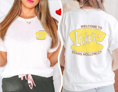 Luke’s Diner Stars Hollow Shirt, Retro Text Luke’s Diner Sweatshirt