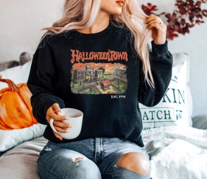 Vintage Halloween Town Est 1998 Sweatshirt, Pumpkin Halloweentown Shirt