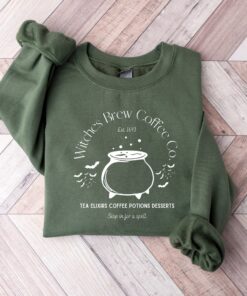 Witches Brew Sweatshirt, Funny Coffee Co Crewneck Sweatshirt