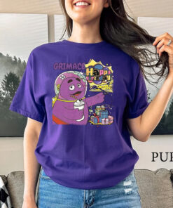 Retro Grimace Shake Shirt, Funny Tik Tok Trend Meme tshirt, HBD Grimace Hilarious Tshirt