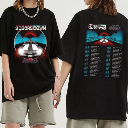 3 Doors Down tour 2023 Shirt, 3 Doors Down Away From the Sun Anniversary Tour 2023 Shirt