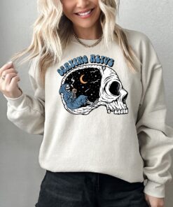Funny Skeleton Sweatshirt, Retro Skull Halloween Sweatshirt
