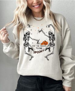 Halloween Party Dancing Skeleton Sweatshirt, Halloween Skeleton Tee