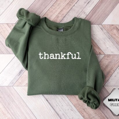 Retro Thankful Sweatshirt, Thankful Shirt, Womens Thanksgiving Sweatshirt