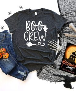 Boo Crew Shirt Girls Halloween Tshirt, Spooky Halloween Tee