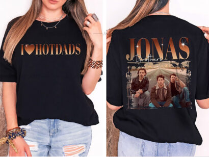 Jonas Brother T Shirt, I Love Hot Dads Shirt, Joe Jonas shirt