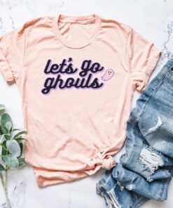 Let's Go Ghouls Cute Ghost Halloween T-Shirt, Spooky Vibes Shirt