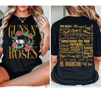 Guns N' Roses tour 2023 tshirt, Guns N' Tracklist Shirt, Roses Shirt